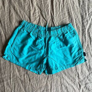 Women's Patagonia Barely Baggies Shorts Small Green Teal Turquiose Blue